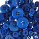 Dark Blue Buttons in Mixed Sizes - 100g Bag